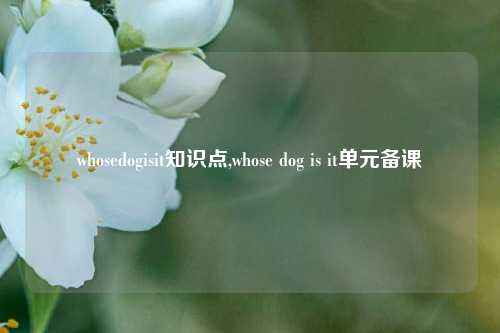 whosedogisit知识点,whose dog is it单元备课