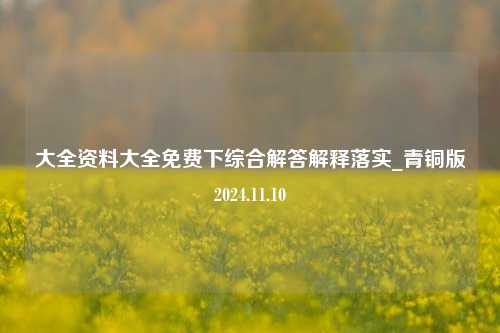 大全资料大全免费下综合解答解释落实_青铜版2024.11.10