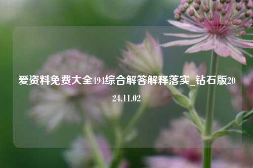 爱资料免费大全494综合解答解释落实_钻石版2024.11.02