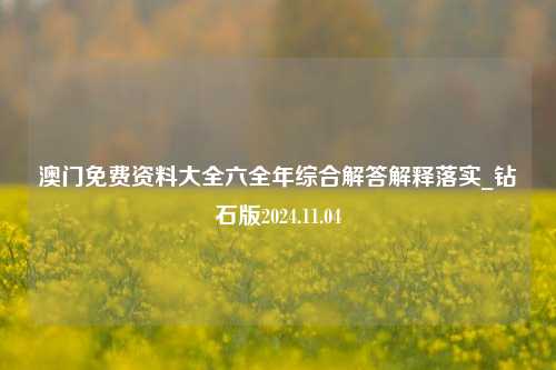 澳门免费资料大全六全年综合解答解释落实_钻石版2024.11.04