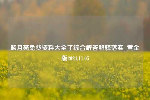 篮月亮免费资料大全了综合解答解释落实_黄金版2024.11.05