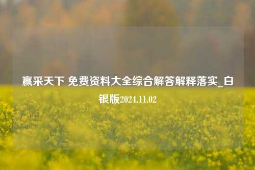 赢采天下 免费资料大全综合解答解释落实_白银版2024.11.02