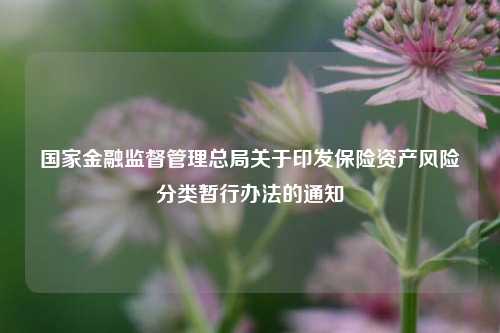 国家金融监督管理总局关于印发保险资产风险分类暂行办法的通知