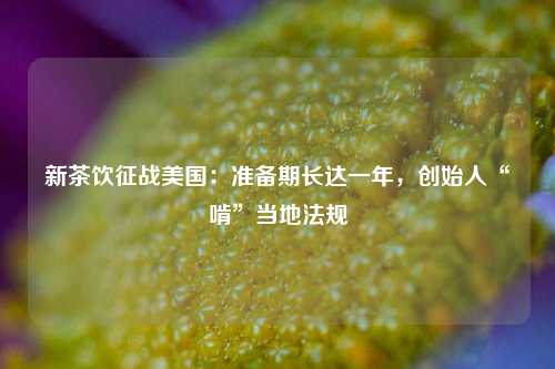 新茶饮征战美国：准备期长达一年，创始人“啃”当地法规