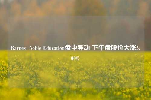 Barnes  Noble Education盘中异动 下午盘股价大涨5.00%